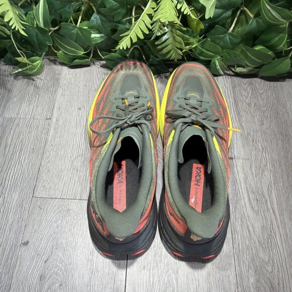 HOKA Speedgoat 5 Thyme/Fiesta Cushioned Trail Running Shoes Men’s US Size 12 D main image 2